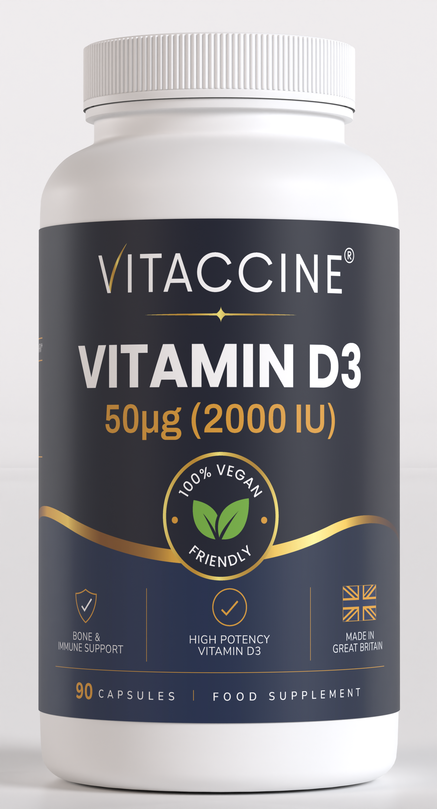 Vitaccine® Vitamin D3  2000 IU (50µg) - 90 Vegan Capsules